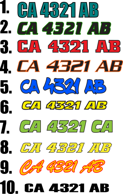 Custom Boat Registration Numbers - Boat Registration Numbers